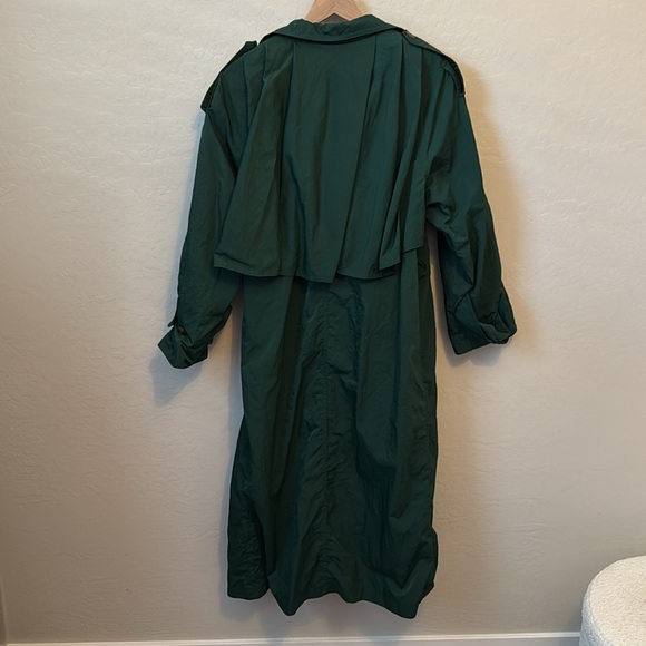 Vintage Emerald Green Trench Coat Size L - Picture 7 of 7
